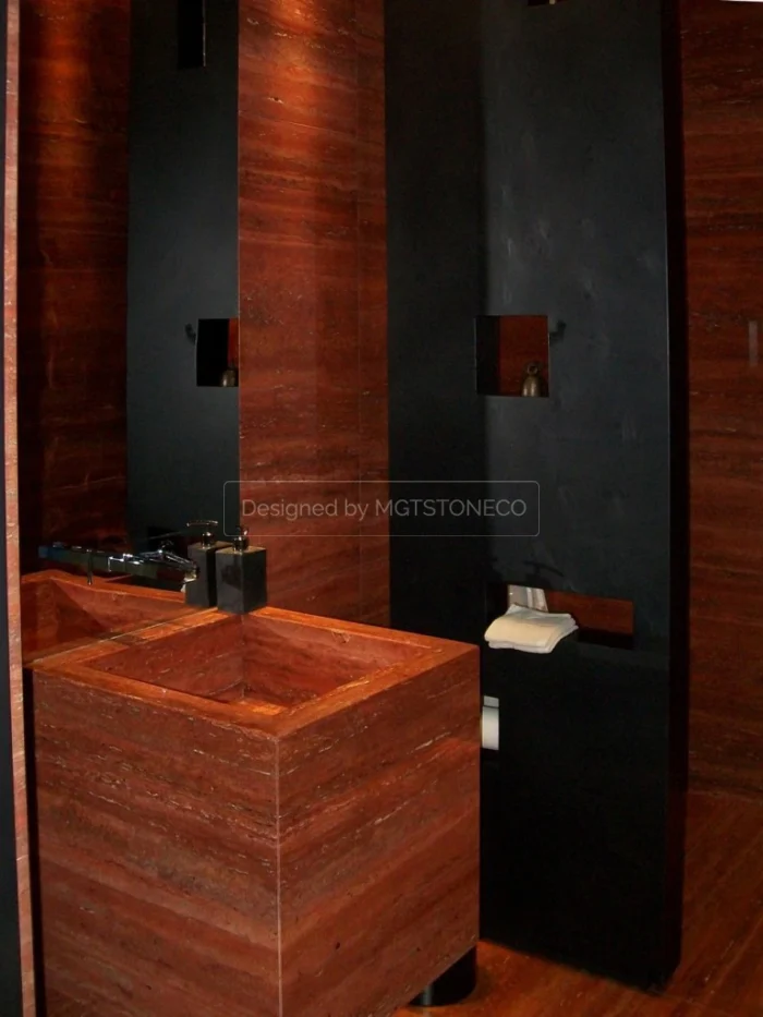 Dark Red Travertine 4